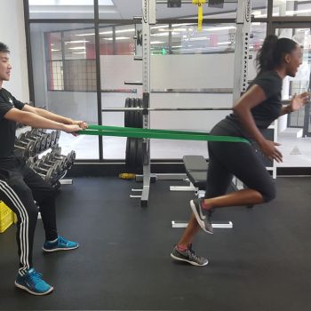 Partner Exercises Resistance Band Sprint