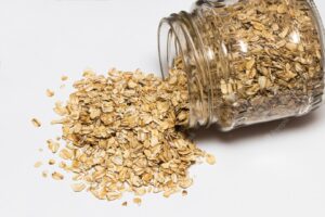 glass jar with uncooked oats